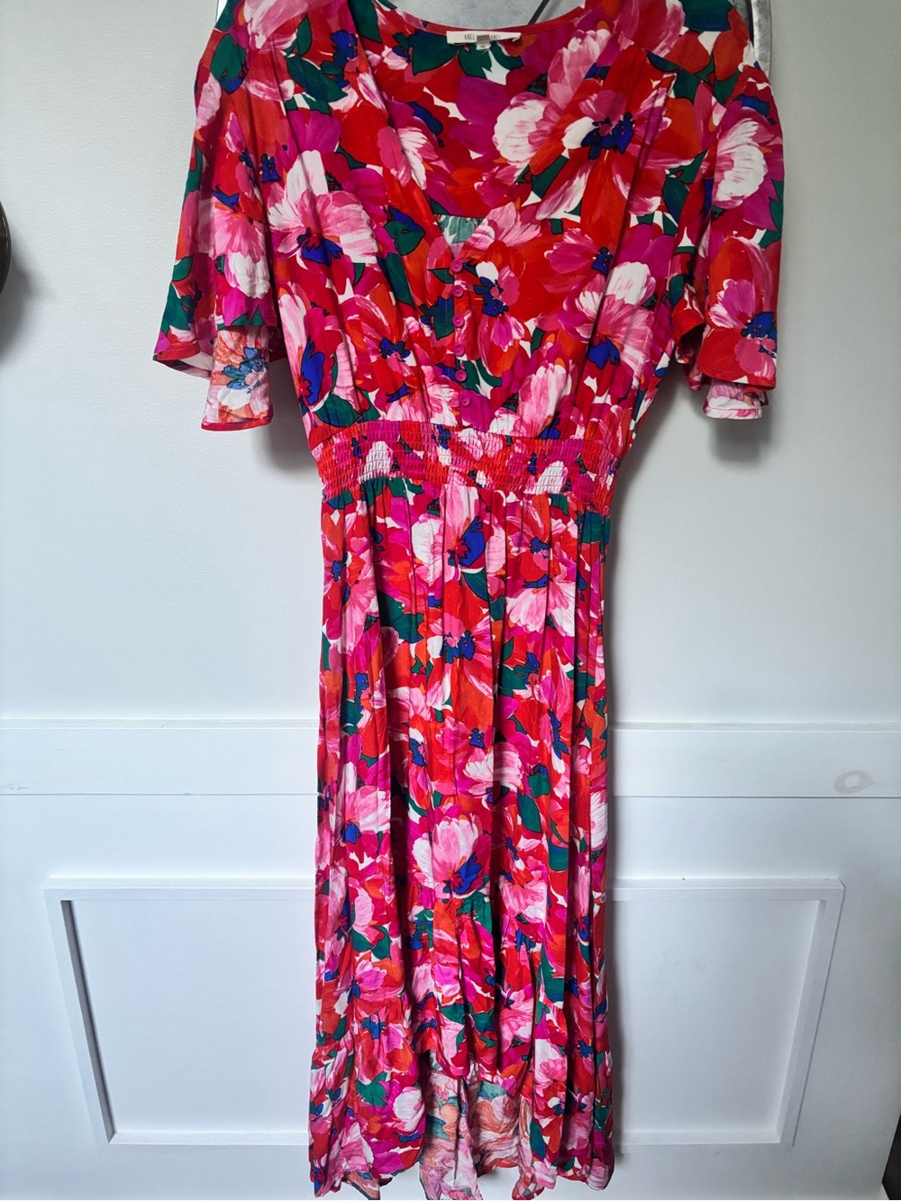 Anthropologie Abel The Label Multicolor rayon floral hi low midi
